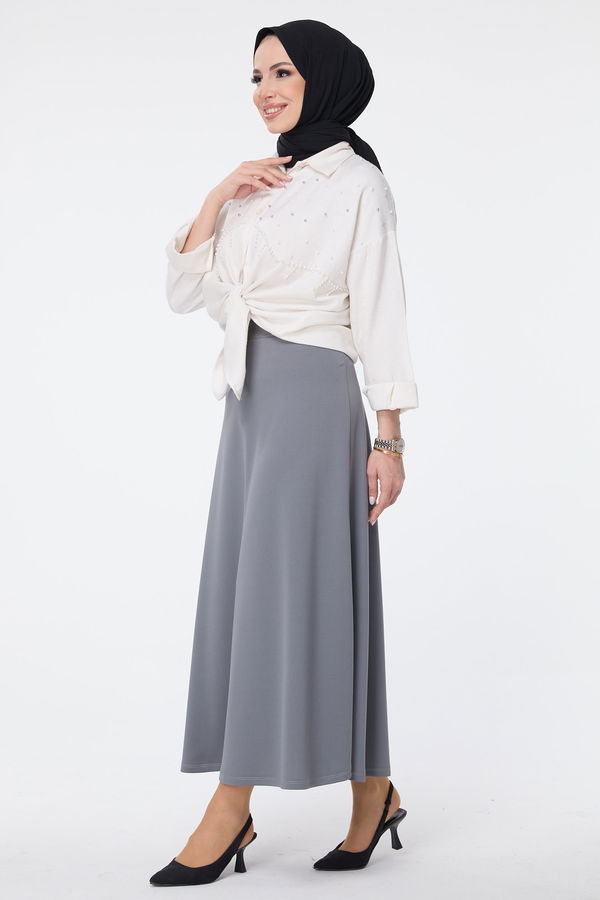 Etek Gri - 23643 GRİ