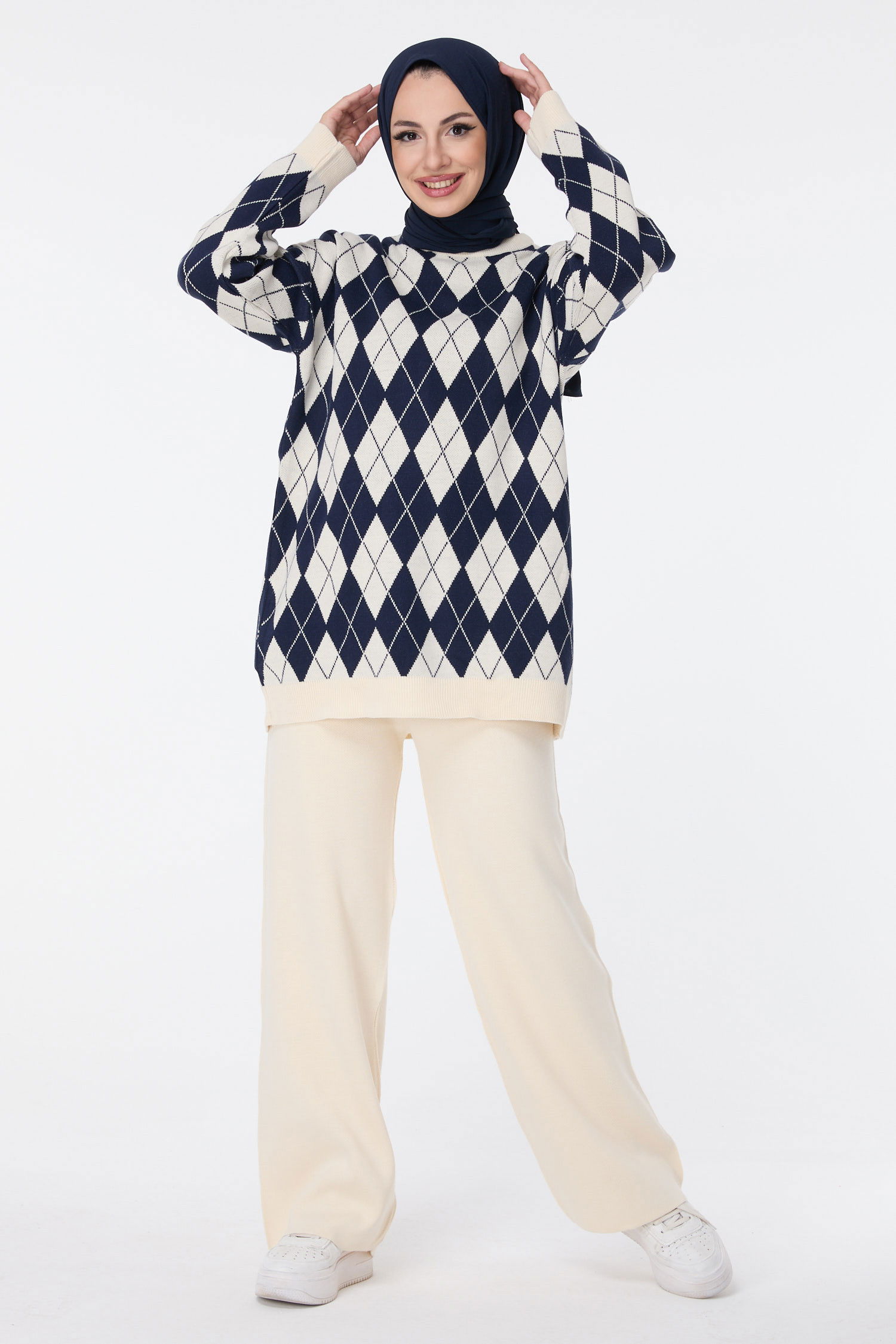 Triko Tunik Pantolon Bej - 23645