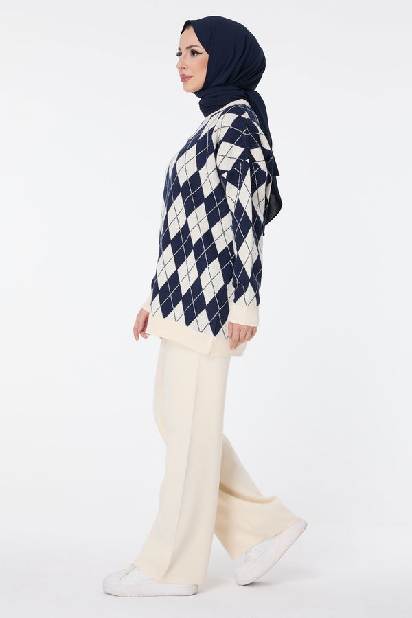 Triko Tunik Pantolon Bej - 23645