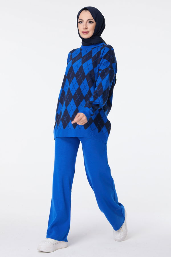 Triko Tunik Pantolon Mavi - 23645