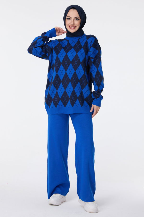 Triko Tunik Pantolon Mavi - 23645