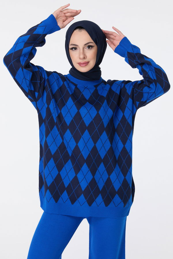 Triko Tunik Pantolon Mavi - 23645