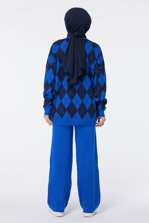 Triko Tunik Pantolon Mavi - 23645