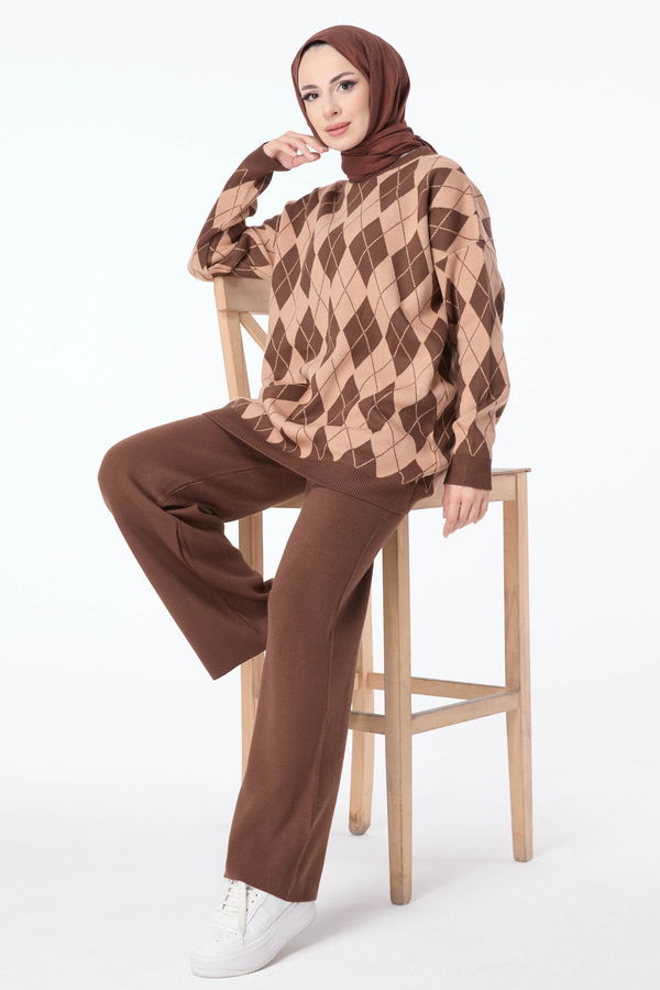Triko Tunik Pantolon Vizon - 23645