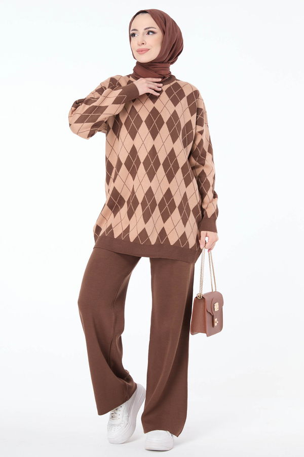 Triko Tunik Pantolon Vizon - 23645