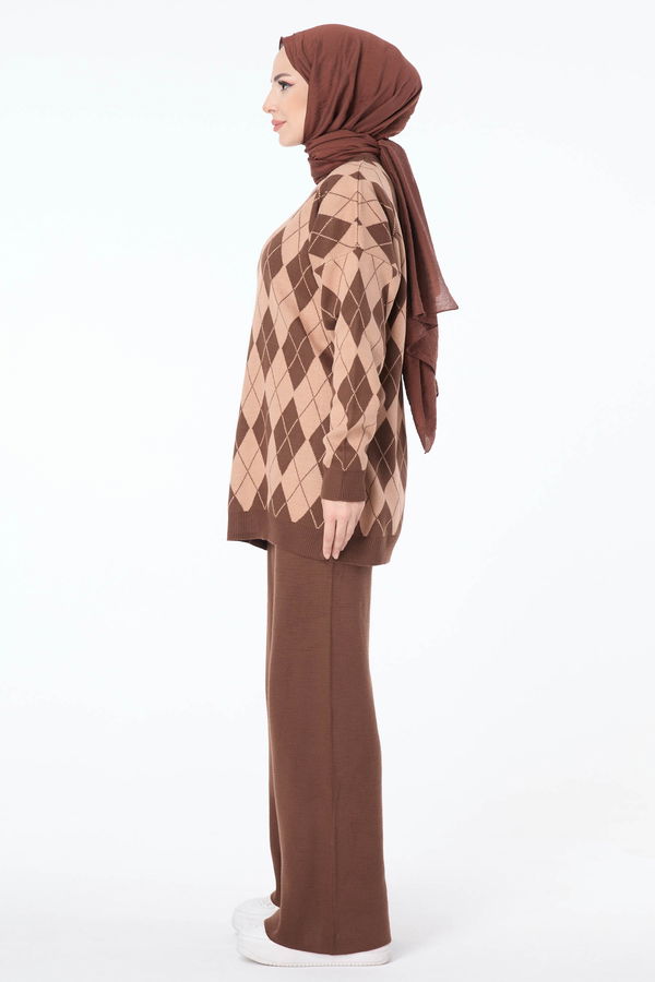 Triko Tunik Pantolon Vizon - 23645