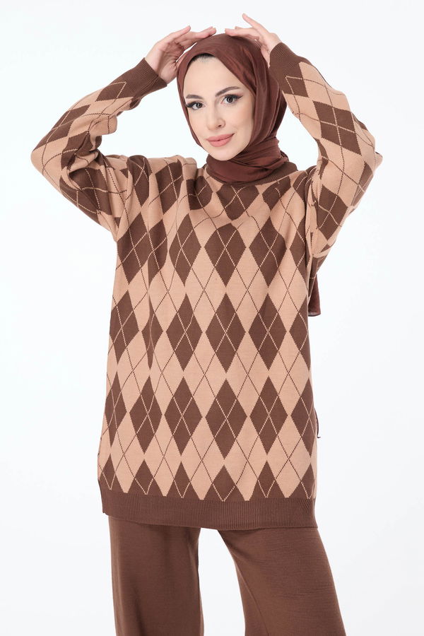 Triko Tunik Pantolon Vizon - 23645