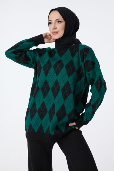 Triko Tunik Pantolon Yeşil - 23645