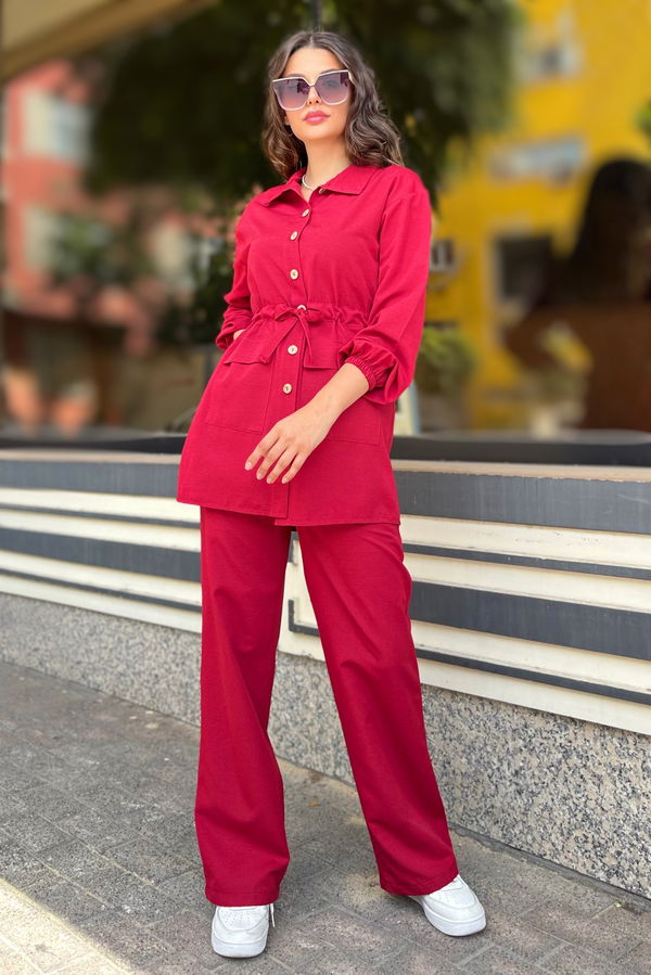 Tunik Pantolon Bordo - 10537