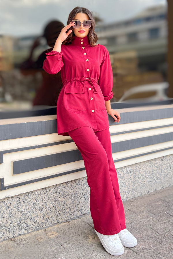 Tunik Pantolon Bordo - 10537