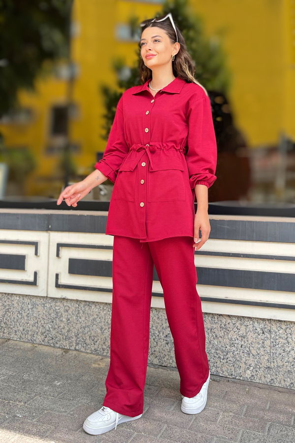 Tunik Pantolon Bordo - 10537