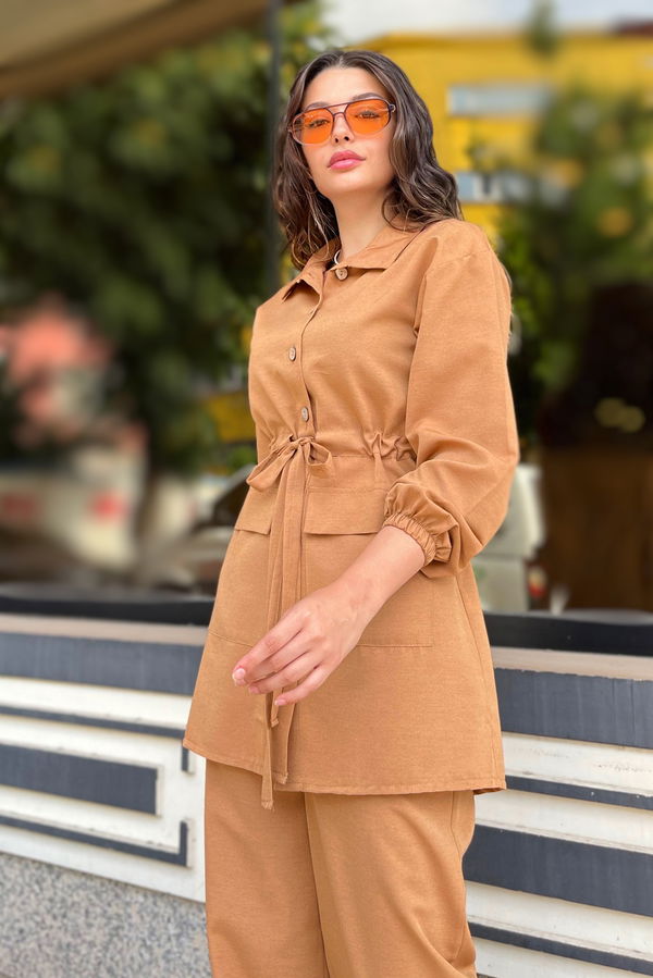 Tunik Pantolon Taba - 10537 TABA
