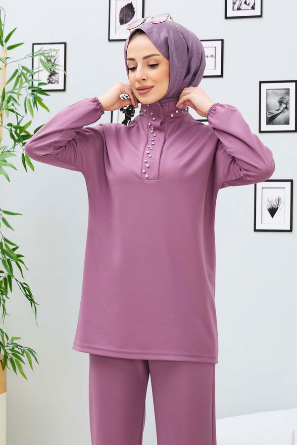 Tunik+Pantolon Lila - 11338