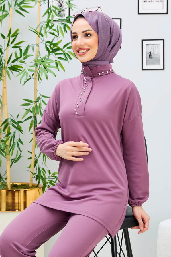Tunik+Pantolon Lila - 11338
