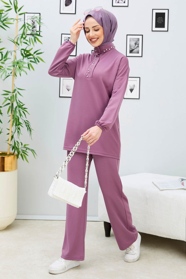 Tunik+Pantolon Lila - 11338