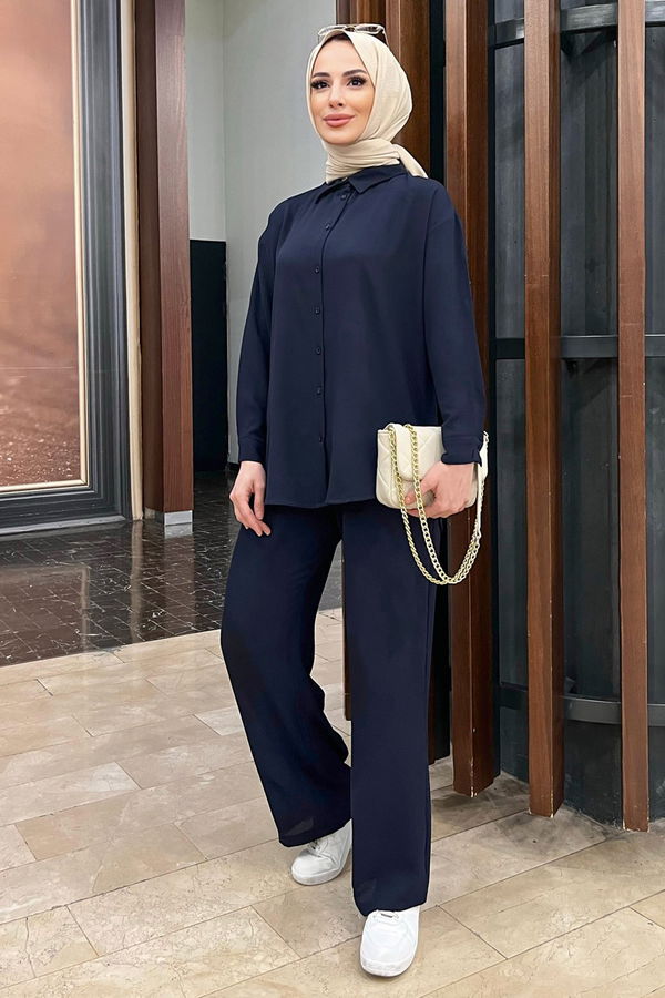 Tunik+Pantolon Lacivert - 11339