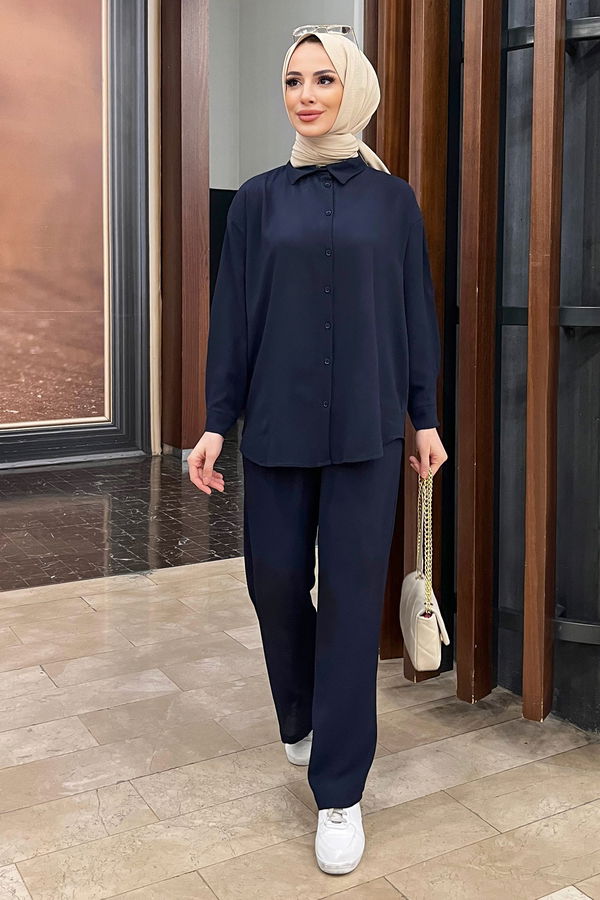 Tunik+Pantolon Lacivert - 11339