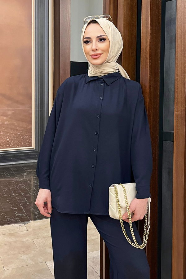 Tunik+Pantolon Lacivert - 11339