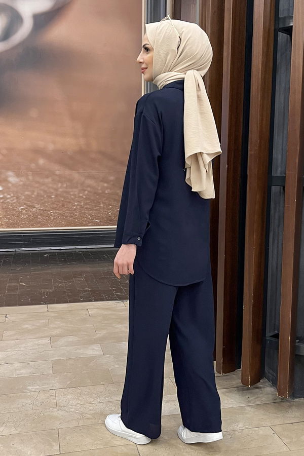 Tunik+Pantolon Lacivert - 11339