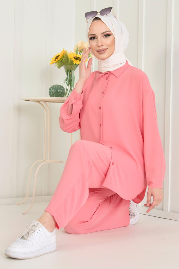Tunik+Pantolon Pembe - 11339 PEMBE
