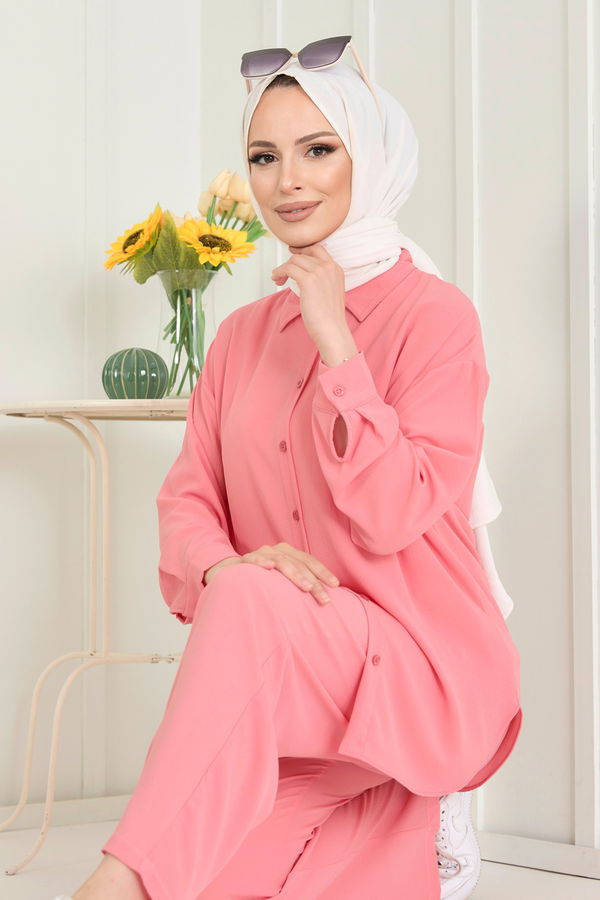 Tunik+Pantolon Pembe - 11339 PEMBE