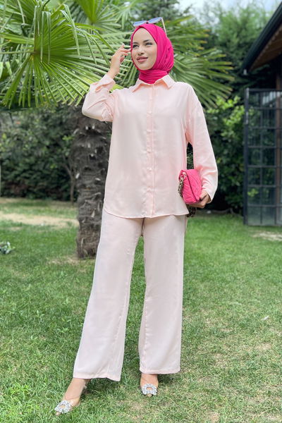 Tunik+Pantolon Pembe - 11339