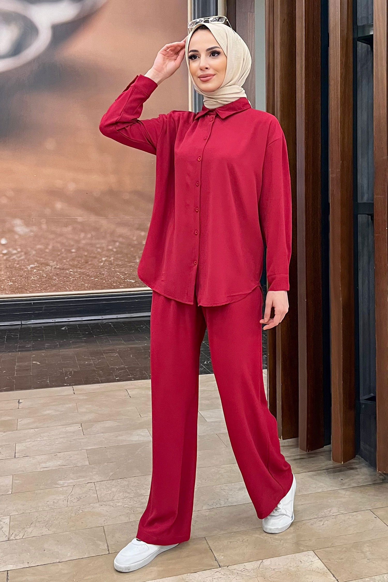 Tunik+Pantolon Fuşya - 11339