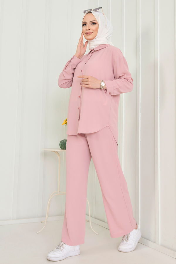 Tunik+Pantolon Pembe - 11339