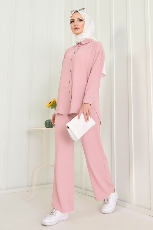 Tunik+Pantolon Pembe - 11339