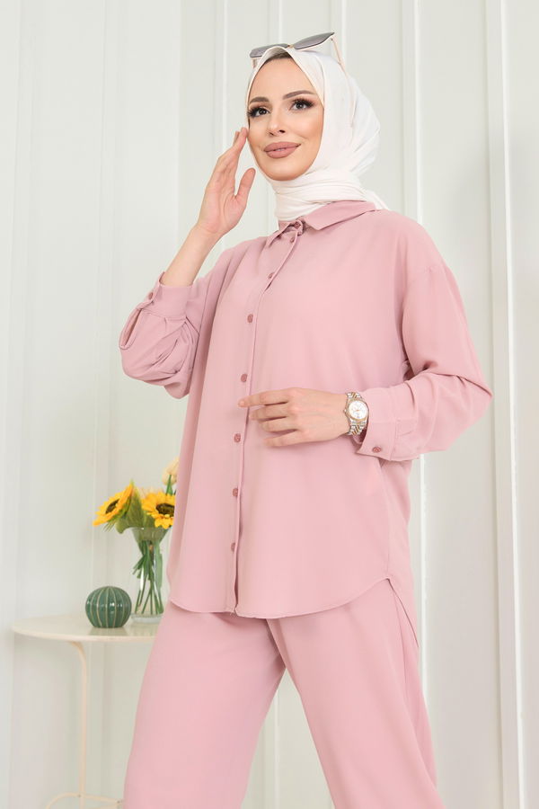 Tunik+Pantolon Pembe - 11339