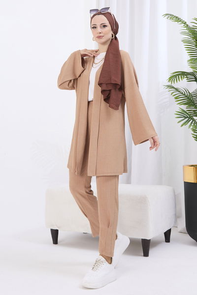Hırka Pantolon Vizon - 11432