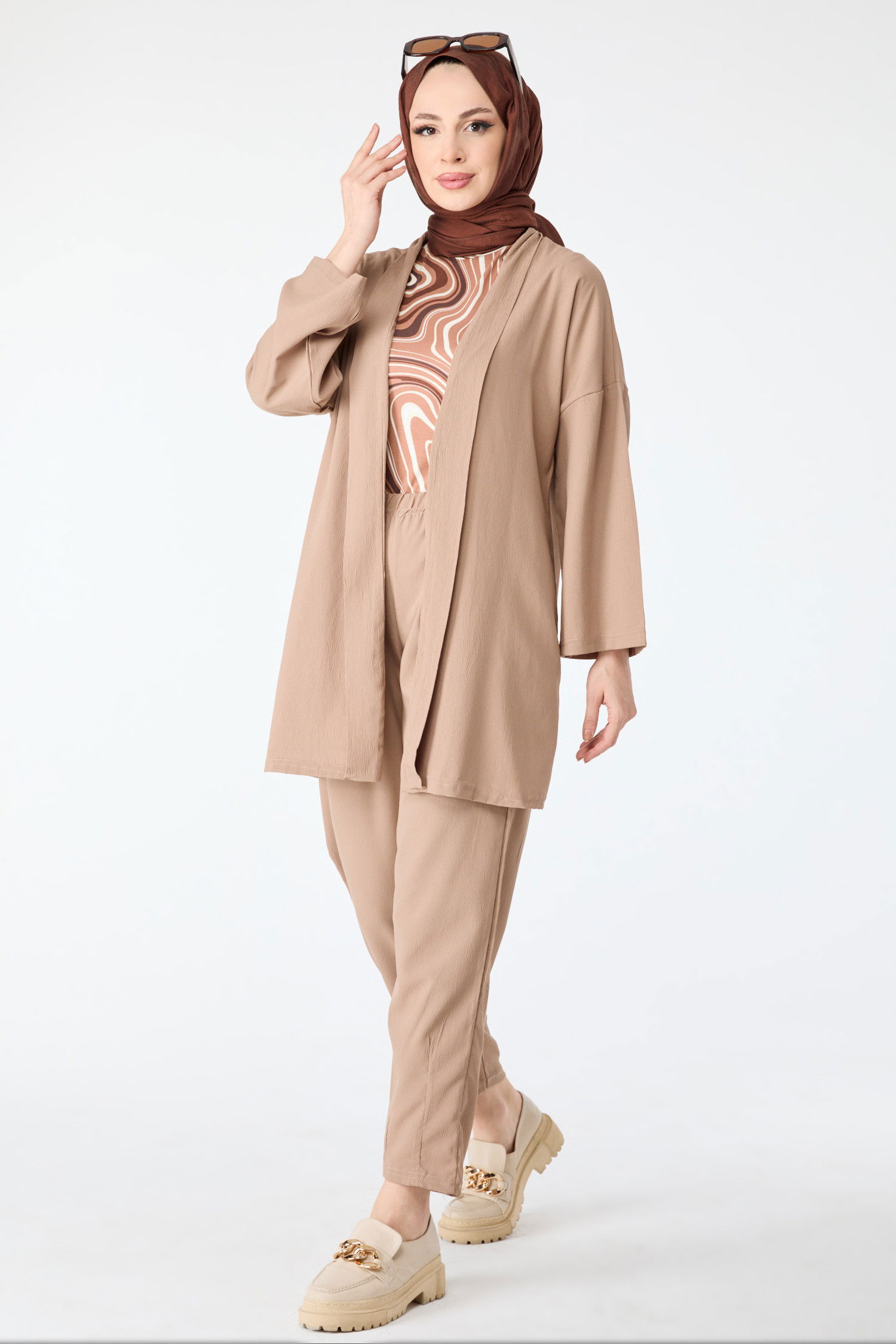 Hırka Pantolon Bej - 11432