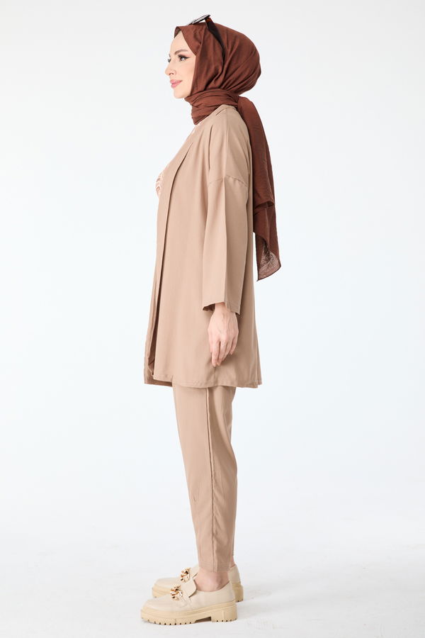 Hırka Pantolon Bej - 11432