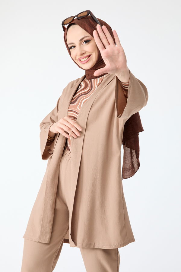 Hırka Pantolon Bej - 11432