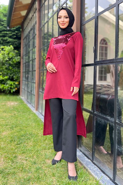Tunik+Pantolon Bordo - 11514