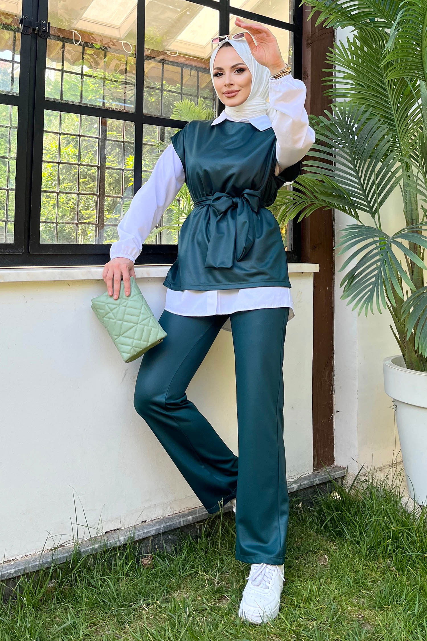 Bluz+Pantolon Yeşil - 11593