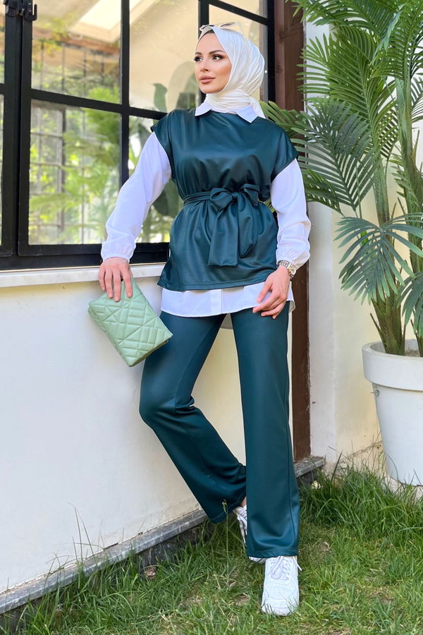 Bluz+Pantolon Yeşil - 11593