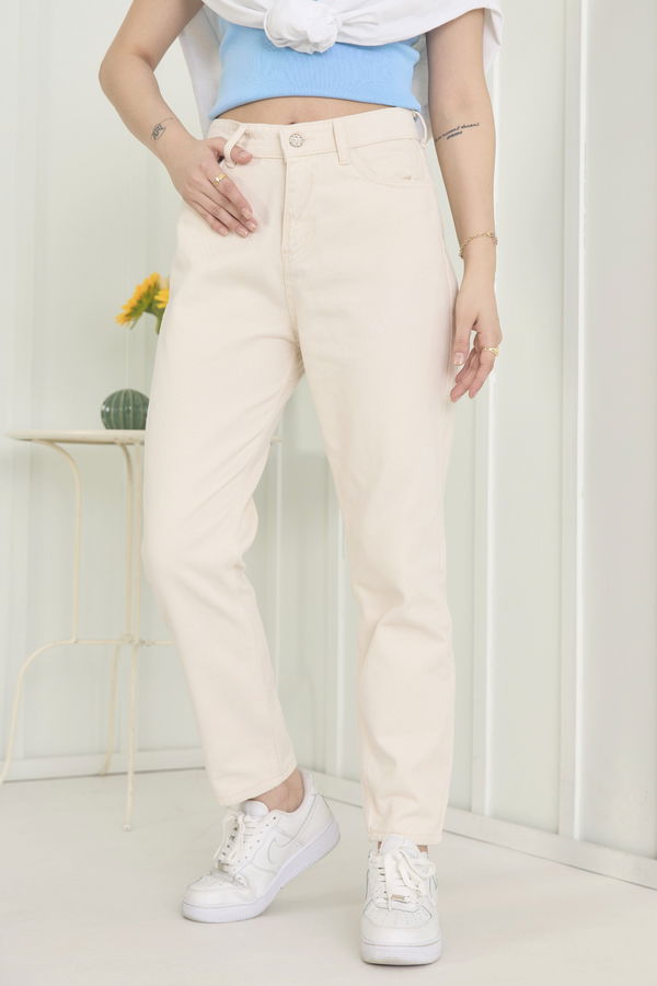 Gabardin Pantolon Ekru - 11610