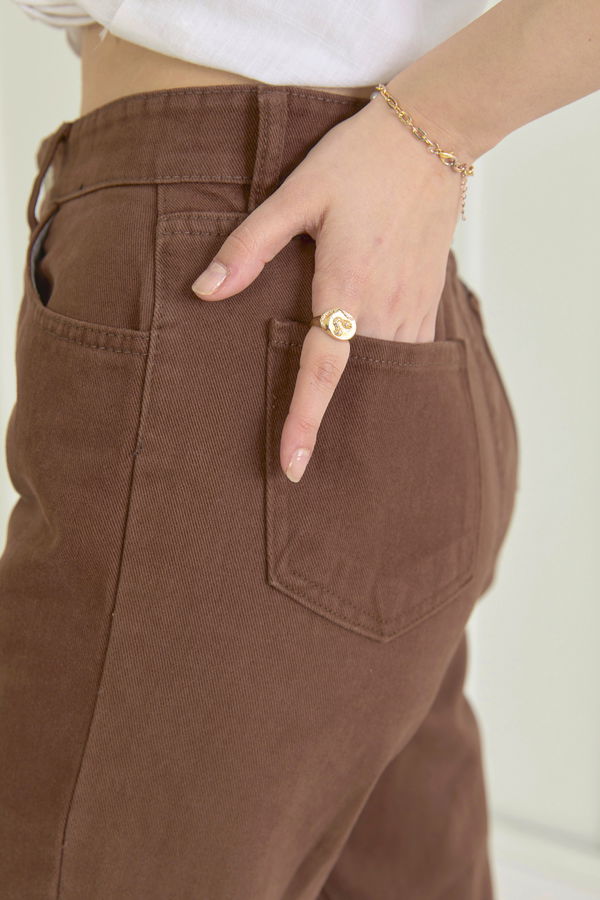Gabardin Pantolon Kahverengi - 11610