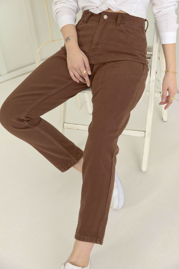 Gabardin Pantolon Kahverengi - 11610