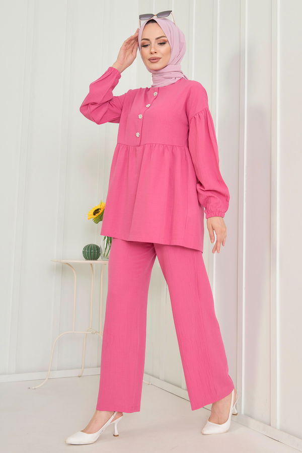 Tunik+Pantolon Fuşya - 11629