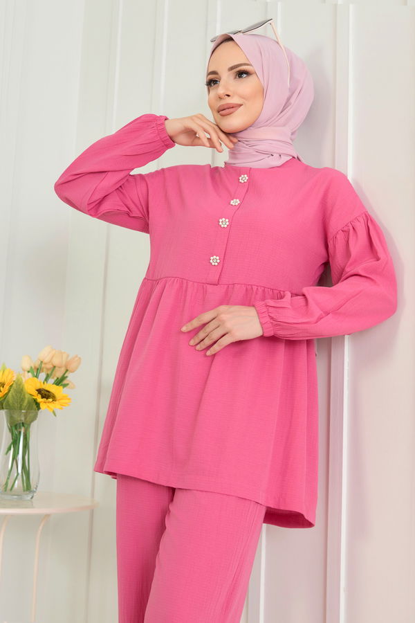 Tunik+Pantolon Fuşya - 11629