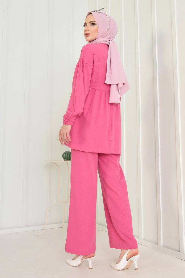 Tunik+Pantolon Fuşya - 11629