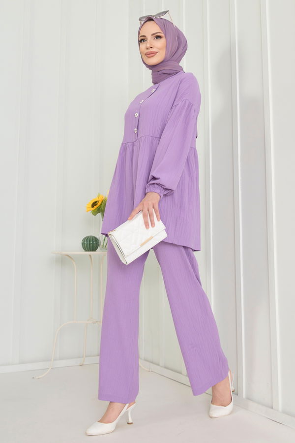 Tunik+Pantolon Lila - 11629