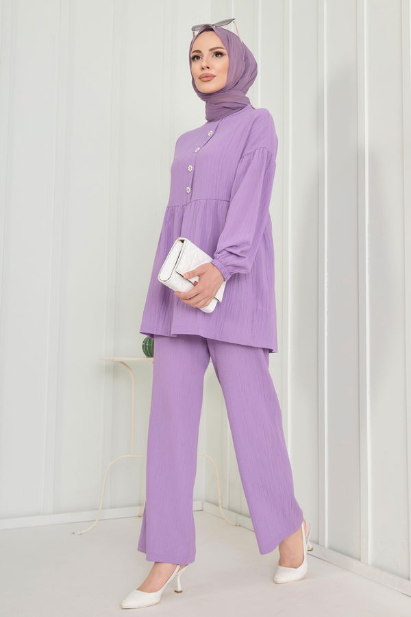 Tunik+Pantolon Lila - 11629