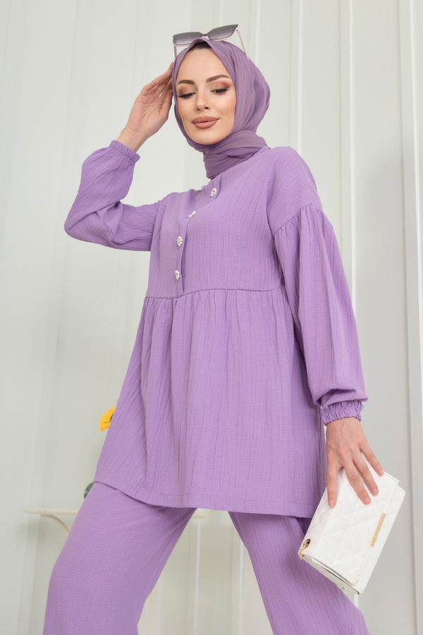 Tunik+Pantolon Lila - 11629