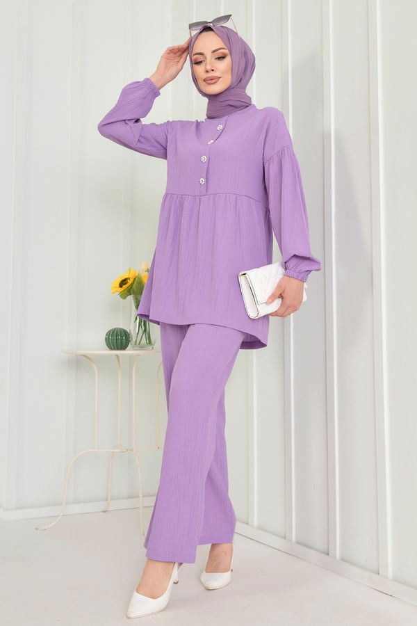 Tunik+Pantolon Lila - 11629