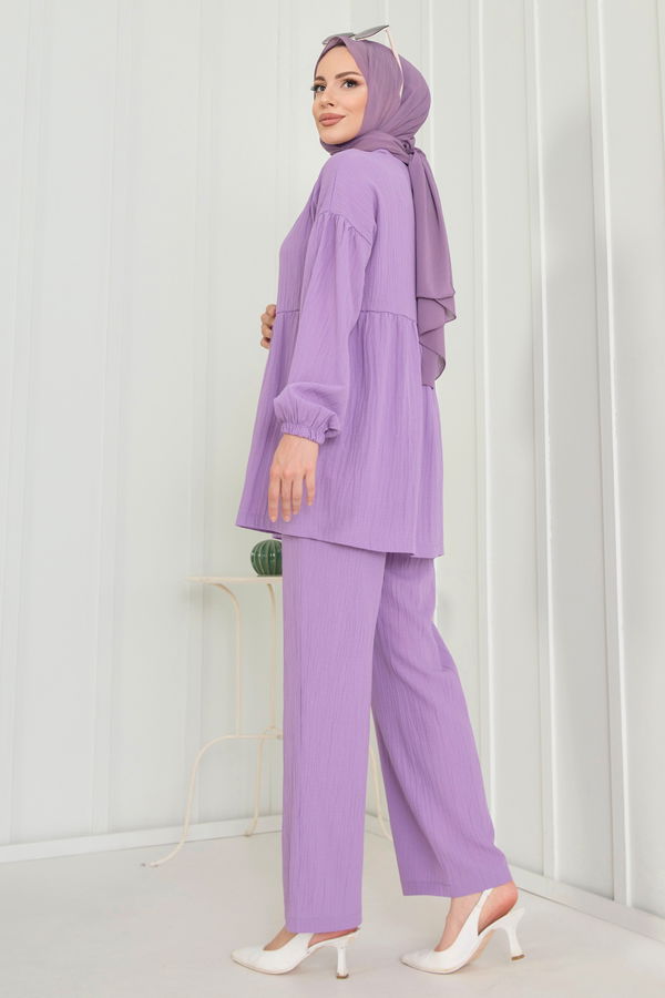 Tunik+Pantolon Lila - 11629