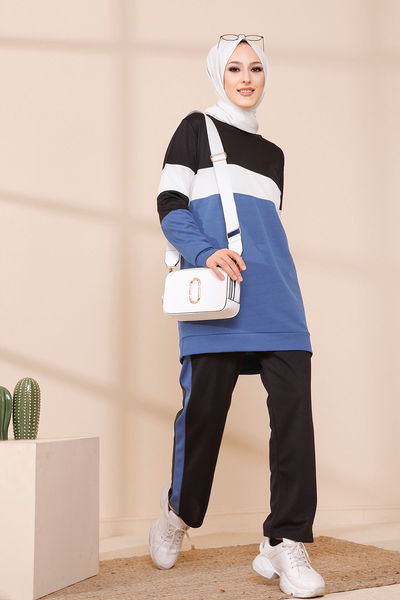 Tunik+Pantolon Mavi - 13008