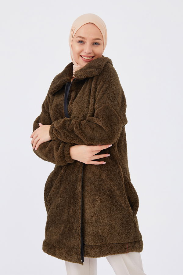 Peluş Mont Haki - 13009